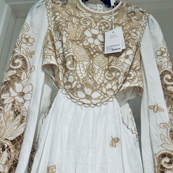 Zimmermann - Jeannie Embroidered Yoke Mini Dress - Picture 4 of 9